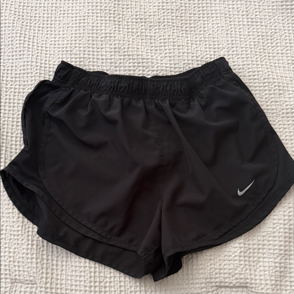 Nike Women’s Black Athletic Running Shorts with Reflective Swoosh